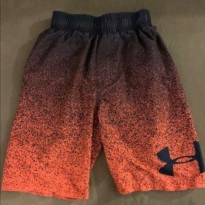 Under Armour Orange and Black Gradient Swim Trunks